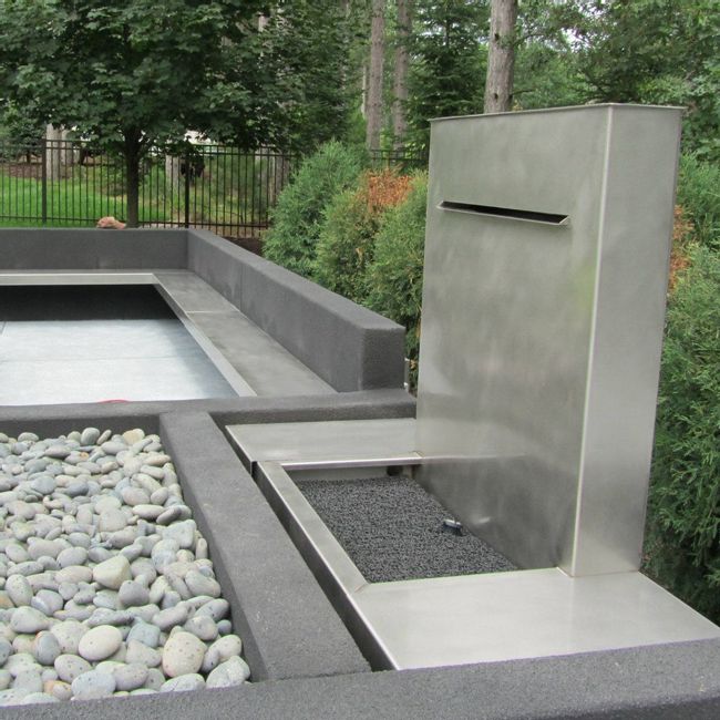 Concrete Fountain and Benches photo