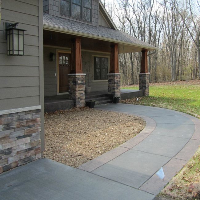 Stamped Concrete Walkway and Porch photo